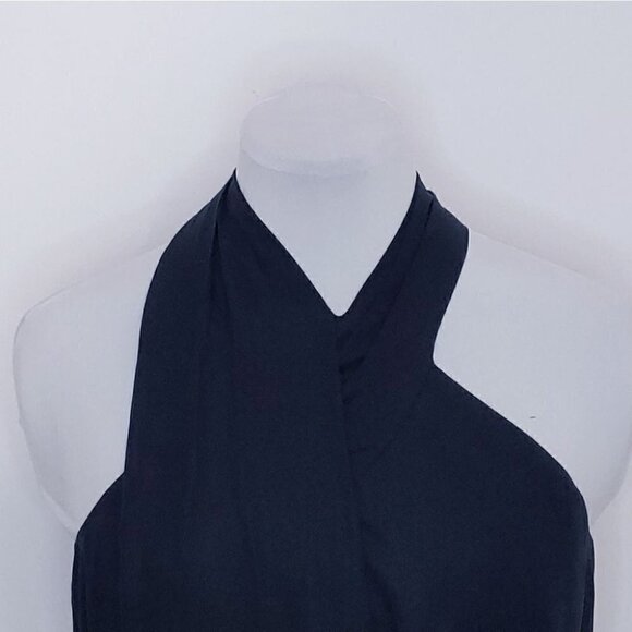 NWT CLUB MONACO Draped pleated cross over belted top - Picture 3 of 16